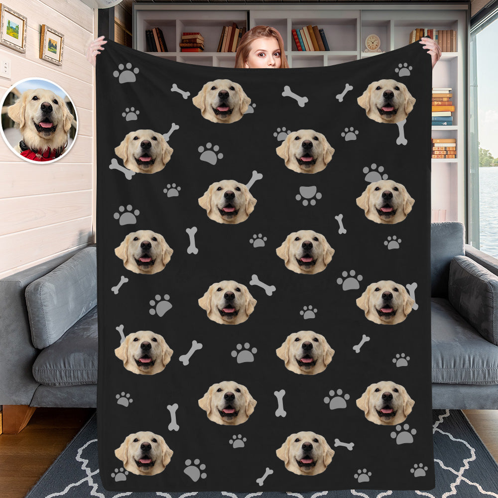 Personalierte Decke mit Katzen und Hundefoto Kuschelige Hundedecke Fleece Wohndecke
