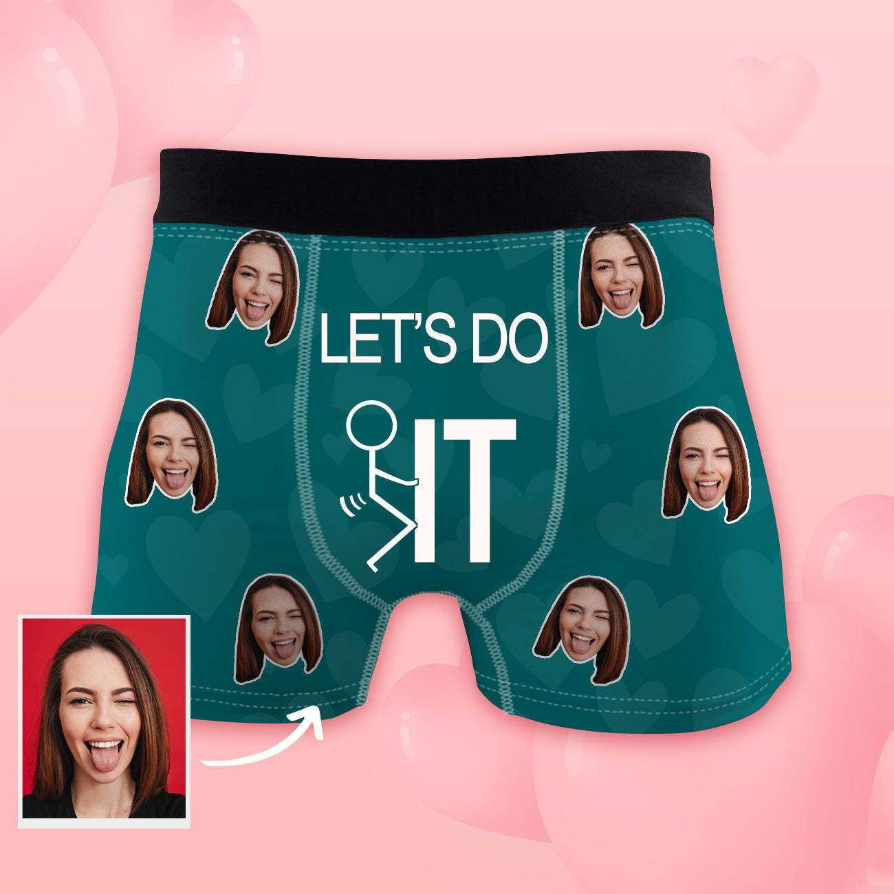 Personalisierte Boxershorts mit Gesicht Personalisierte Shorts mit Foto Paar Geschenk für Ehemann