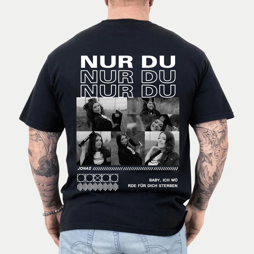 Personalisiertes Collage Foto TShirt Geschenk Für Freundin Oder Freund