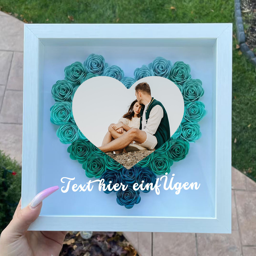 Muttertags Blumen Schattenbox Trockenrosen Namensrahmen Personalisierte Bilder Blumen Schattenbox