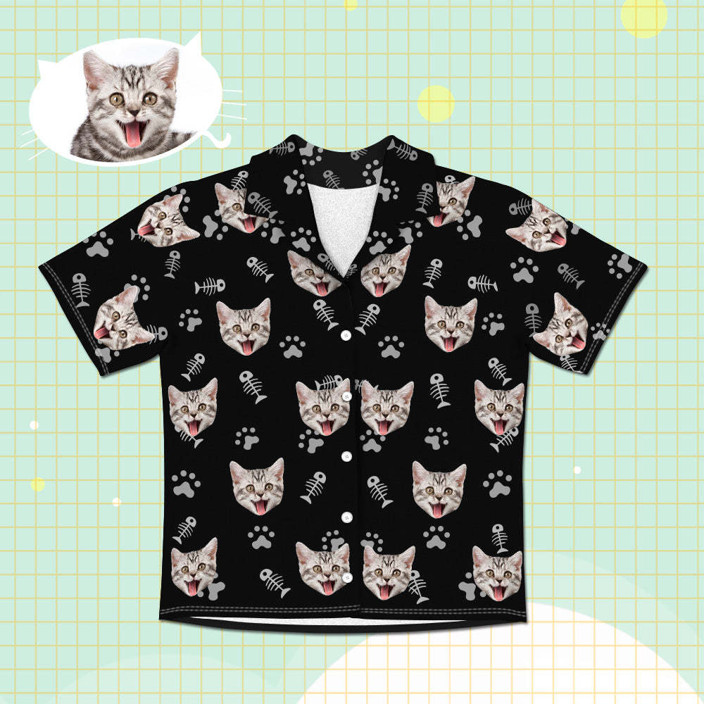 Geschenk Für Katzenliebhaber Lustige Geschenke Foto Geschenke Für Katzenmütter Custom Katzen Gesicht Kurzarm Pyjamas