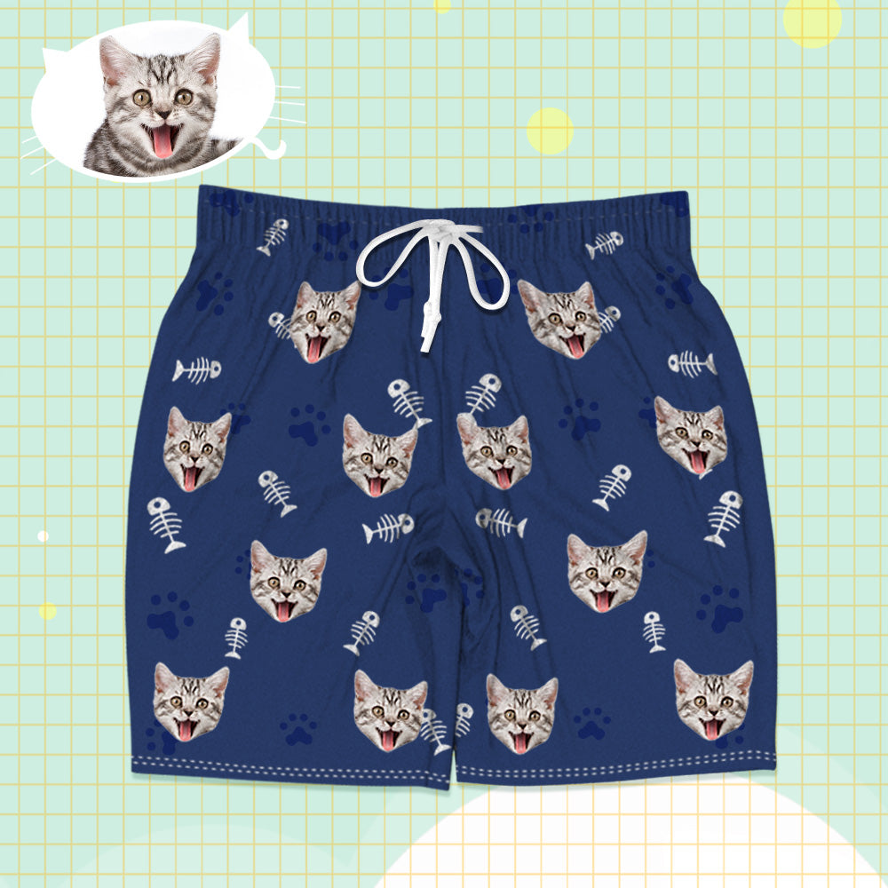 Geschenk Für Katzenliebhaber Lustige Geschenke Foto Geschenke Für Katzenmütter Custom Katzen Gesicht Kurzarm Pyjamas