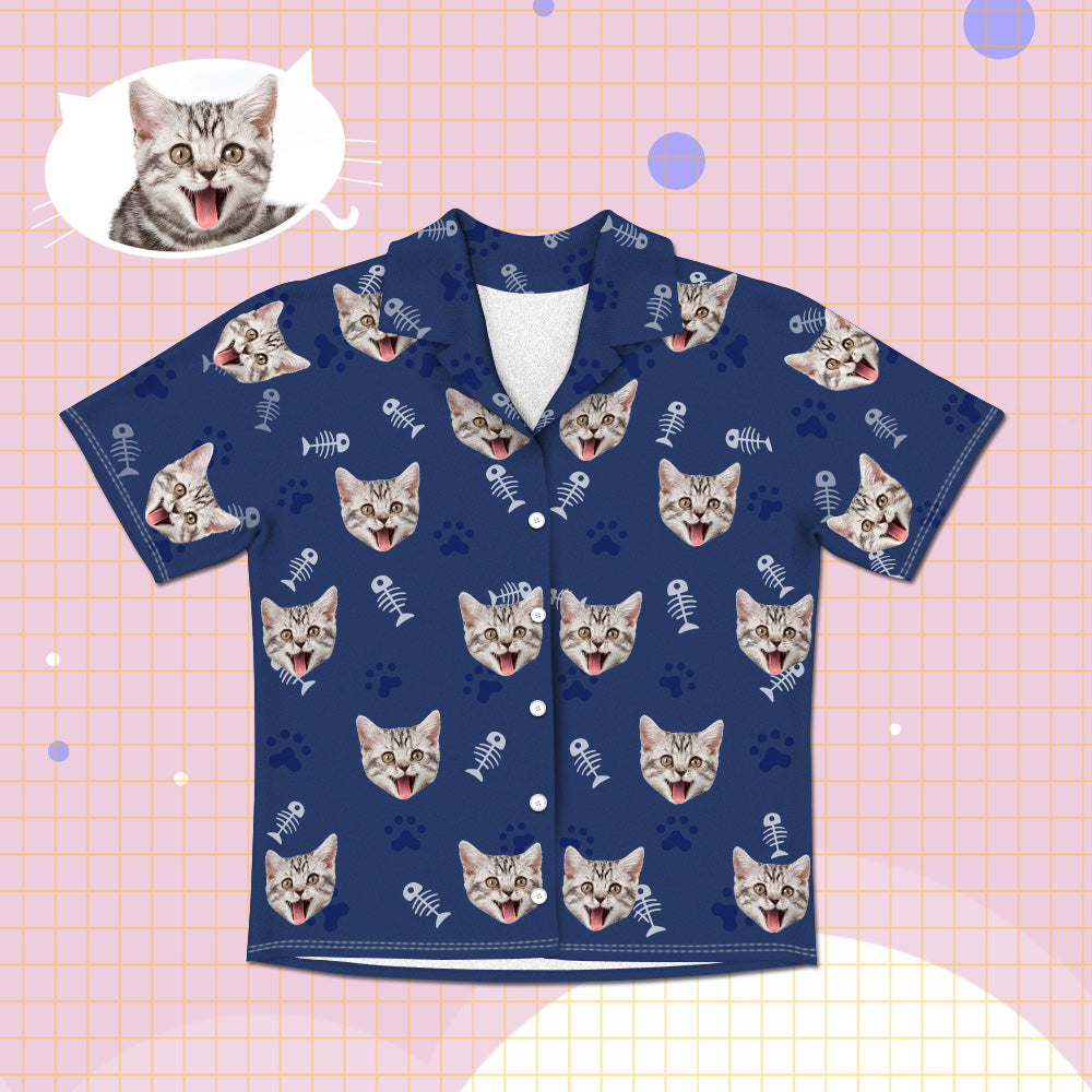 Geschenk Für Katzenliebhaber Lustige Geschenke Foto Geschenke Für Katzenmütter Custom Katzen Gesicht Kurzarm Pyjamas