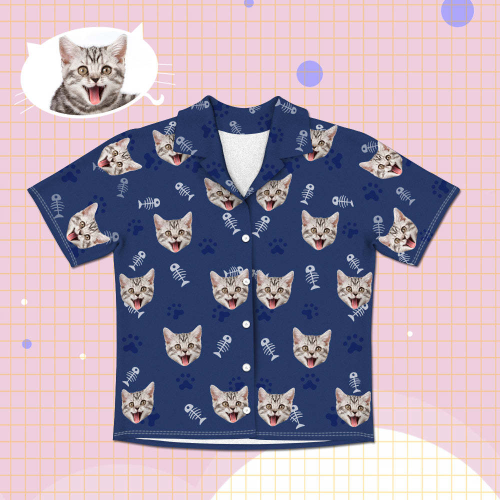 Geschenk Für Katzenliebhaber Lustige Geschenke Foto Geschenke Für Katzenmütter Custom Katzen Gesicht Kurzarm Pyjamas