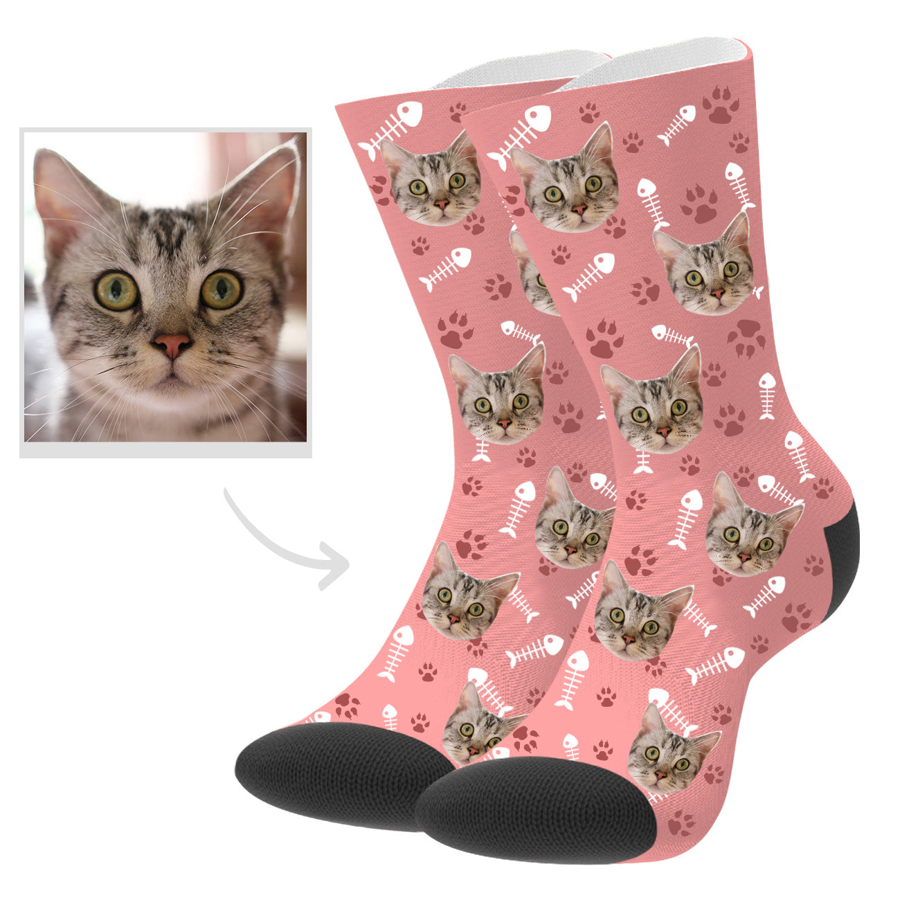 Katzenfoto Socken Personalisierte Katzensocken Mit Gesicht Individuell