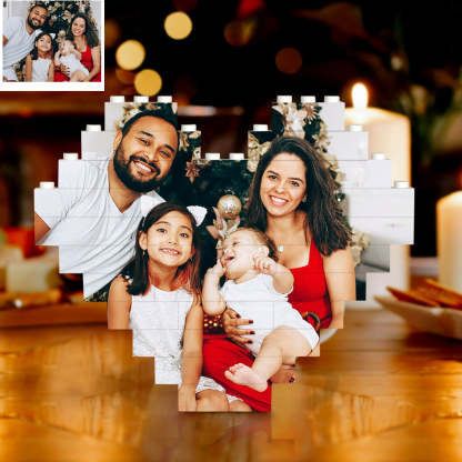 Personalisierter Fotoblock Puzzle Individuelles Baustein Porträt Geschenk zum Jubiläum