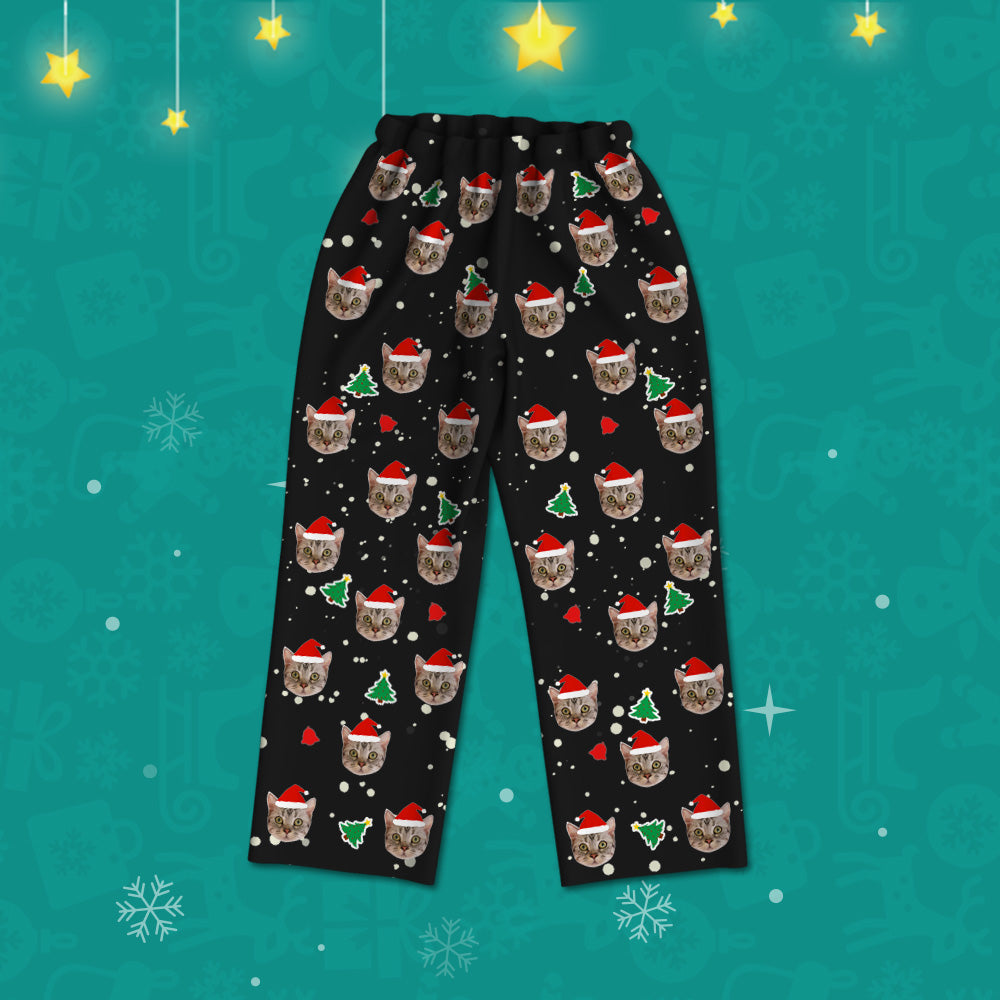 Personalisierter Weihnachts Schlafanzug mit Bild Bequeme Nachtwäsche Weihnachtsgeschenk