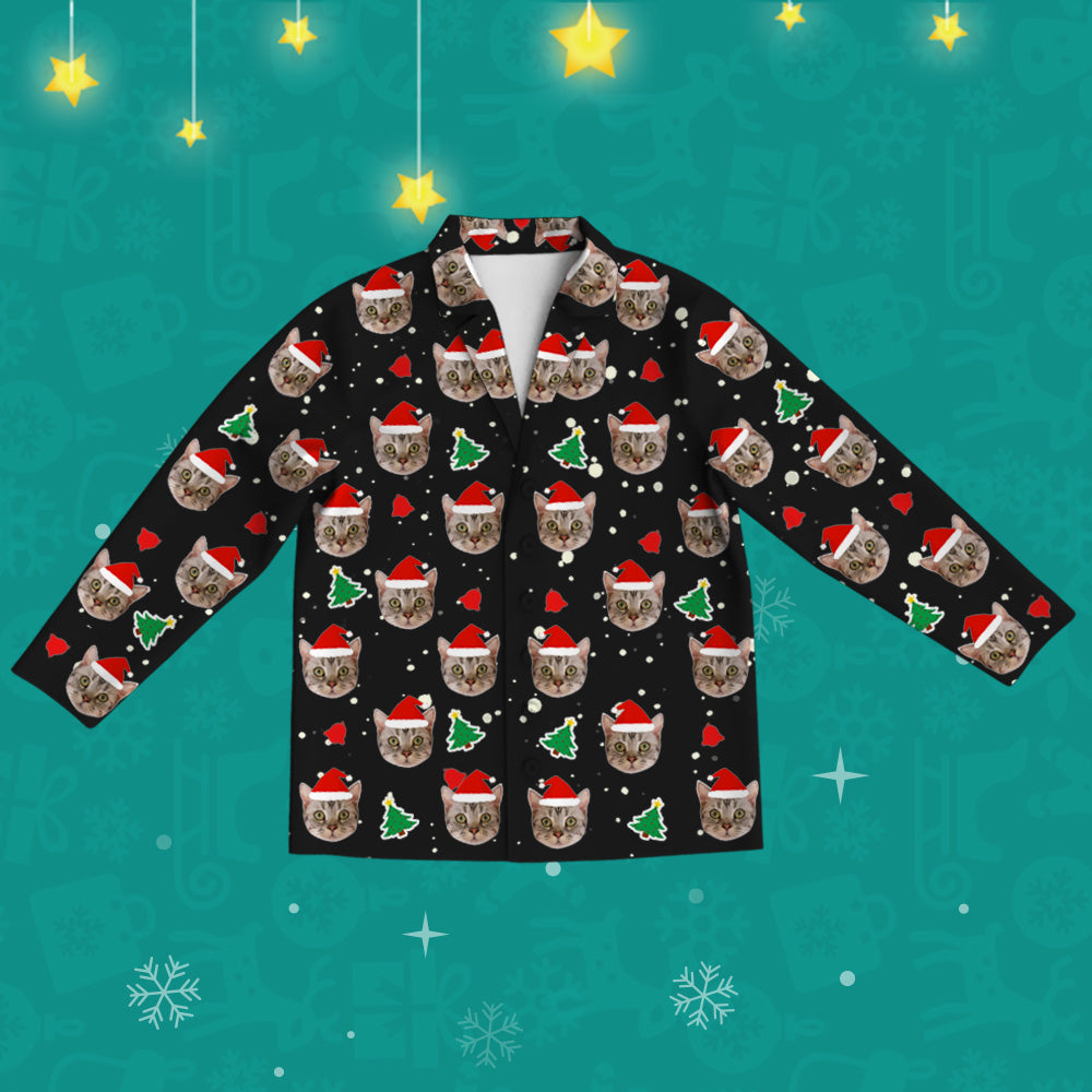Personalisierter Weihnachts Schlafanzug mit Bild Bequeme Nachtwäsche Weihnachtsgeschenk