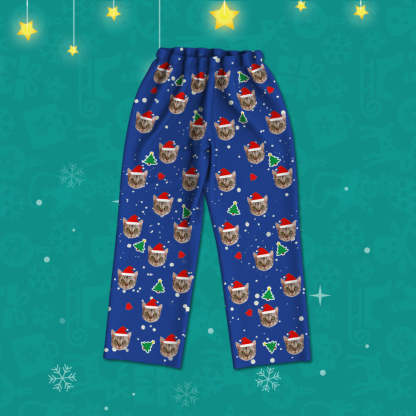 Personalisierter Weihnachts Schlafanzug mit Bild Bequeme Nachtwäsche Weihnachtsgeschenk