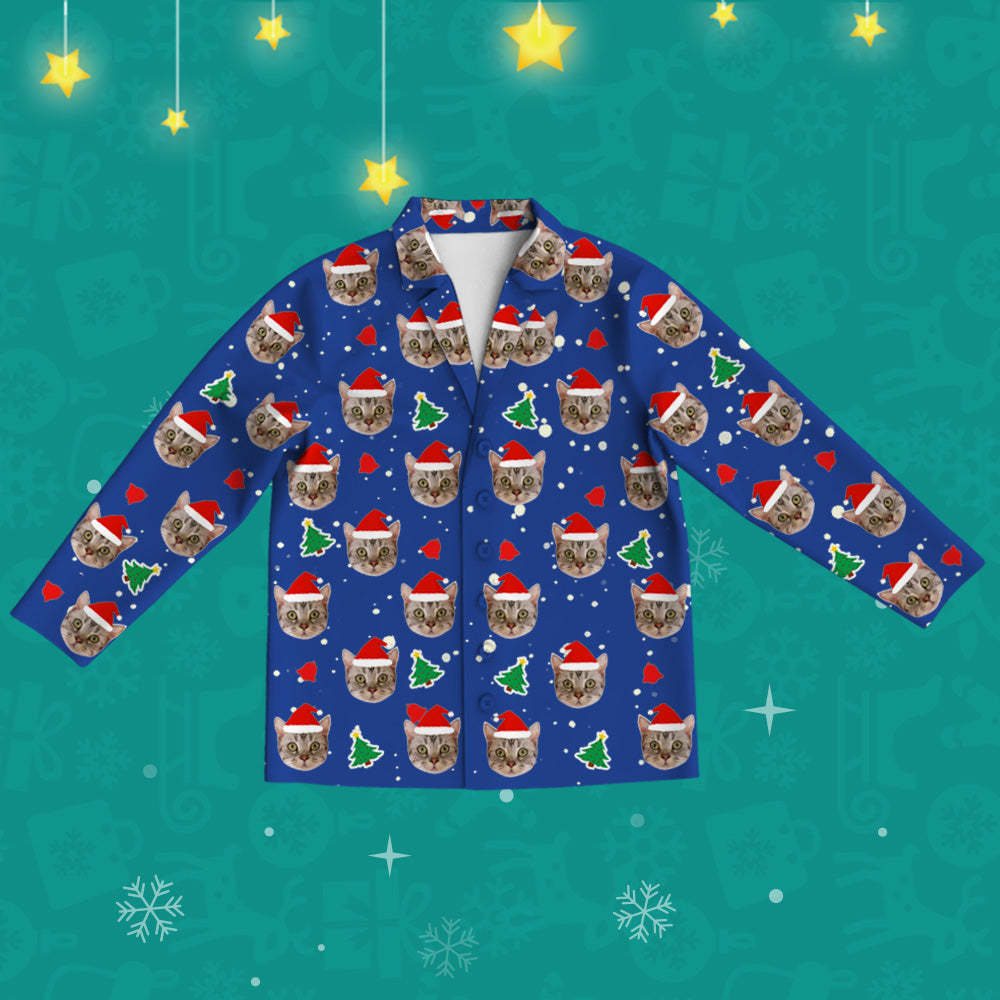 Personalisierter Weihnachts Schlafanzug mit Bild Bequeme Nachtwäsche W
