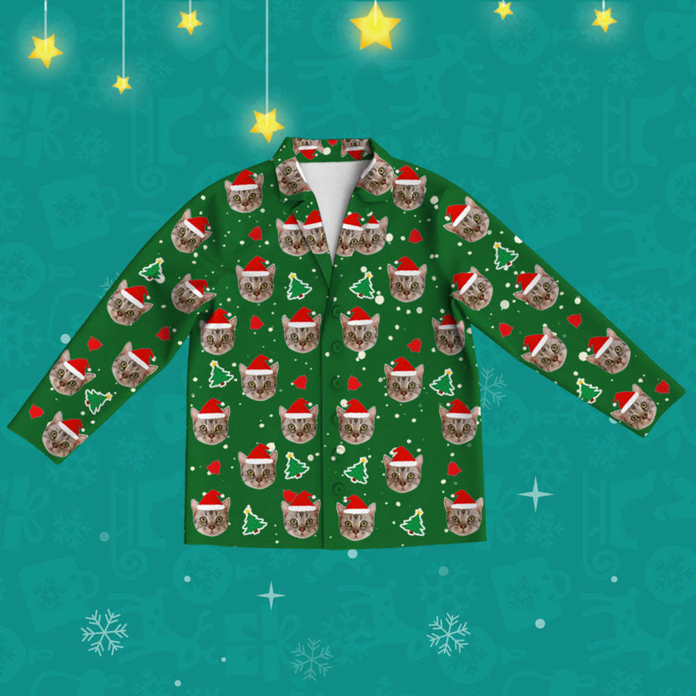 Personalisierter Weihnachts Schlafanzug mit Bild Bequeme Nachtwäsche Weihnachtsgeschenk