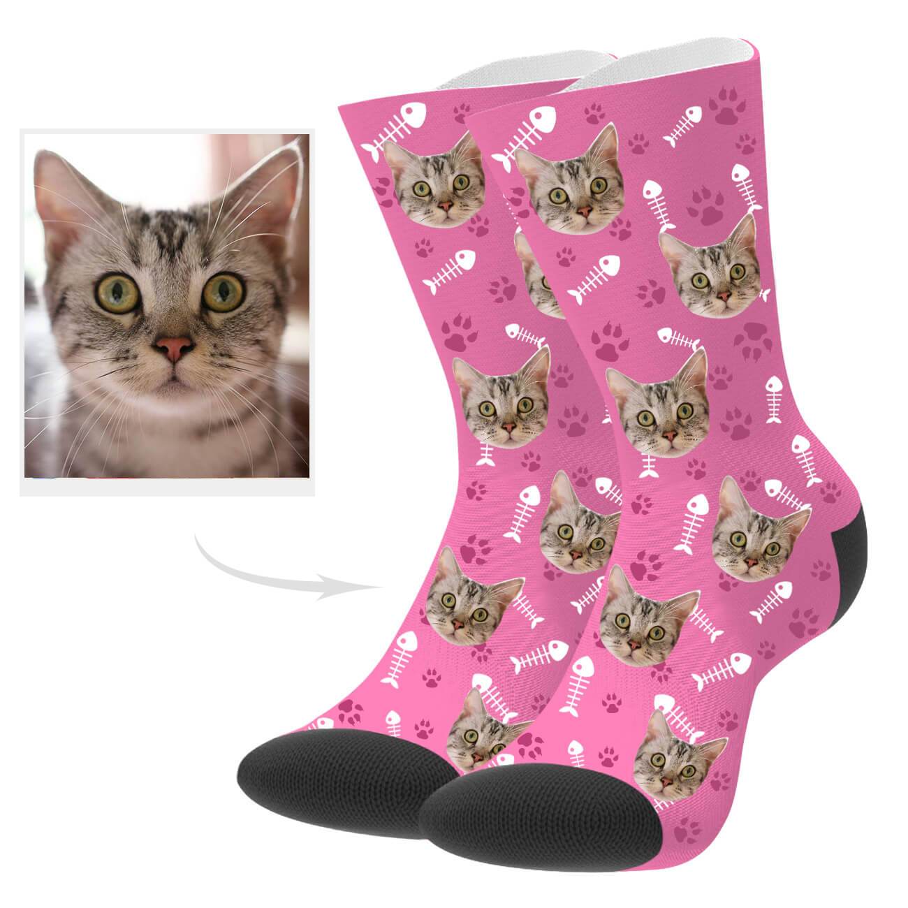 Katzenfoto Socken Personalisierte Katzensocken Mit Gesicht Individuell
