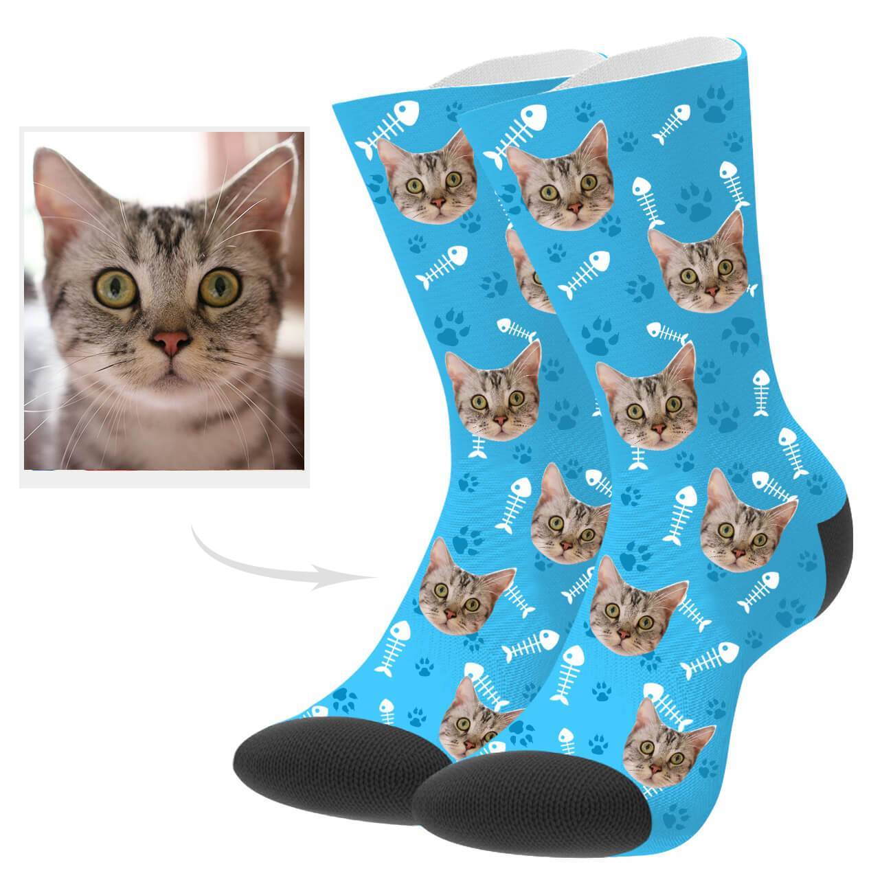 Katzenfoto Socken Personalisierte Katzensocken Mit Gesicht Individuell