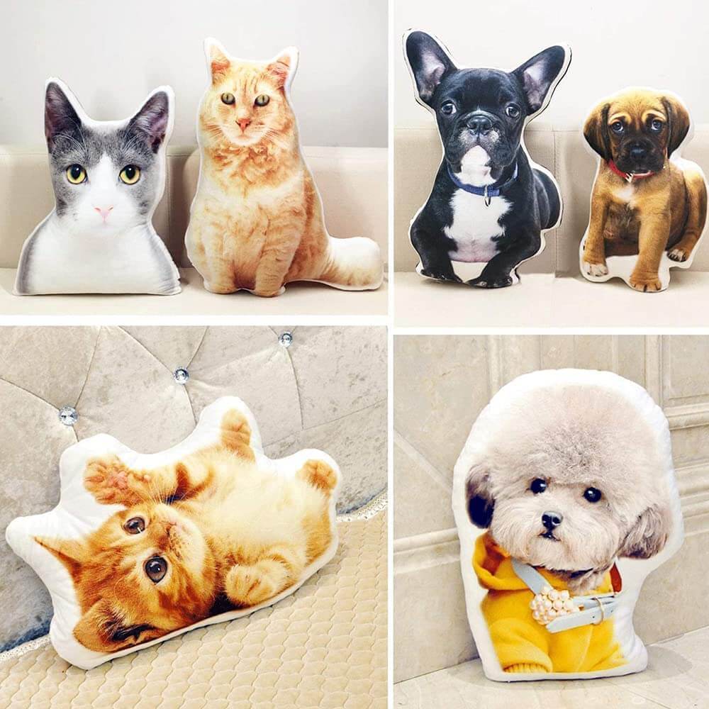Personalisiertes 3D Haustier Kissen Maßgefertigtes Fotokissen für Hund und Katzenliebhaber