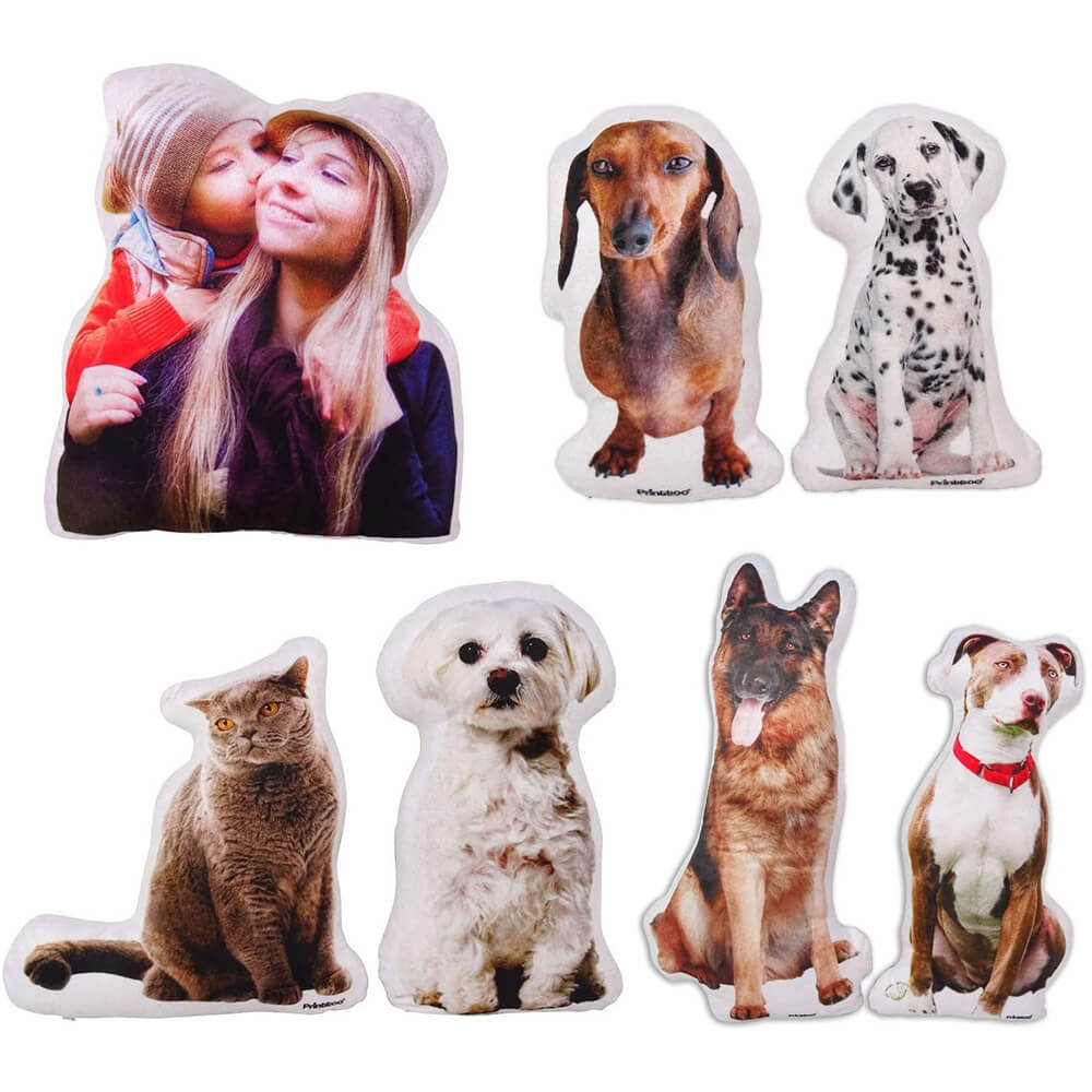3D Maßgefertigtes Haustier Kissen mit Foto Weiches Plüschkissen für Katzen und Hunde