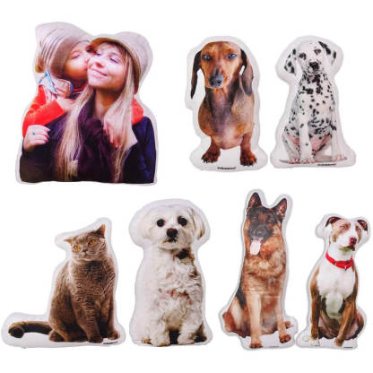 3D Maßgefertigtes Haustier Kissen mit Foto Weiches Plüschkissen für Katzen und Hunde