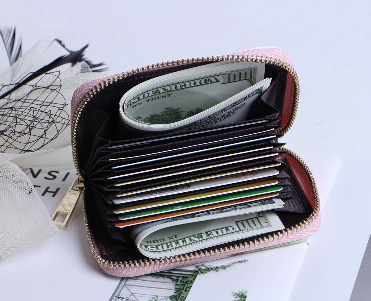 Personalisierte Foto-Geldbörse Zwei-Seiten 3D-Druck Leder Kurz Kartenhalter