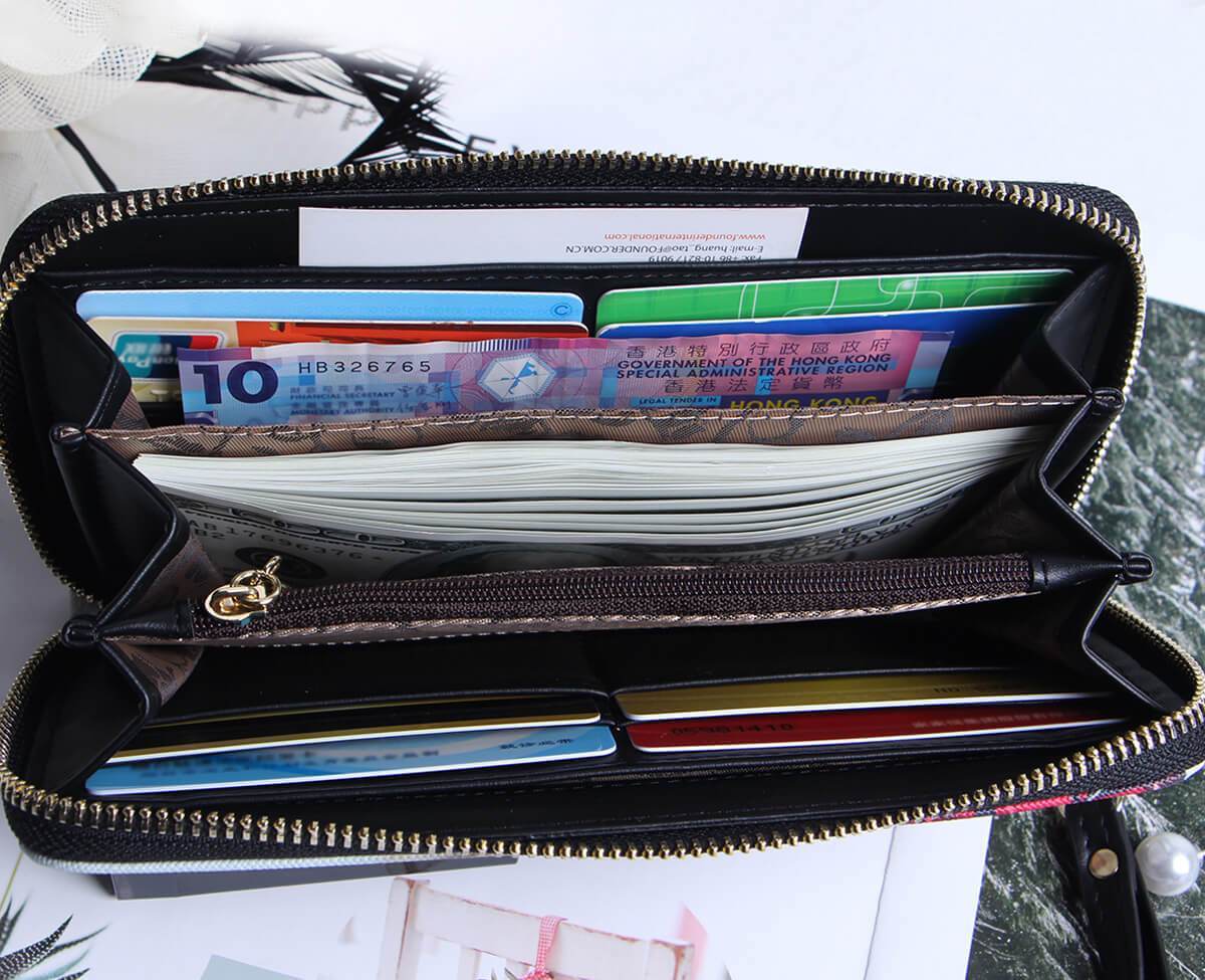 Personalisierte Foto Geldbörse Für Damen Beidseitiger Druck Leder Langbörse Muttertagsgeschenk