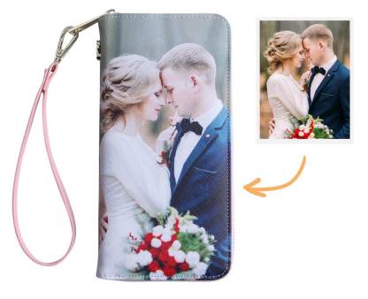 Personalisierte Foto Geldbörse Für Damen Beidseitiger Druck Leder Langbörse Muttertagsgeschenk