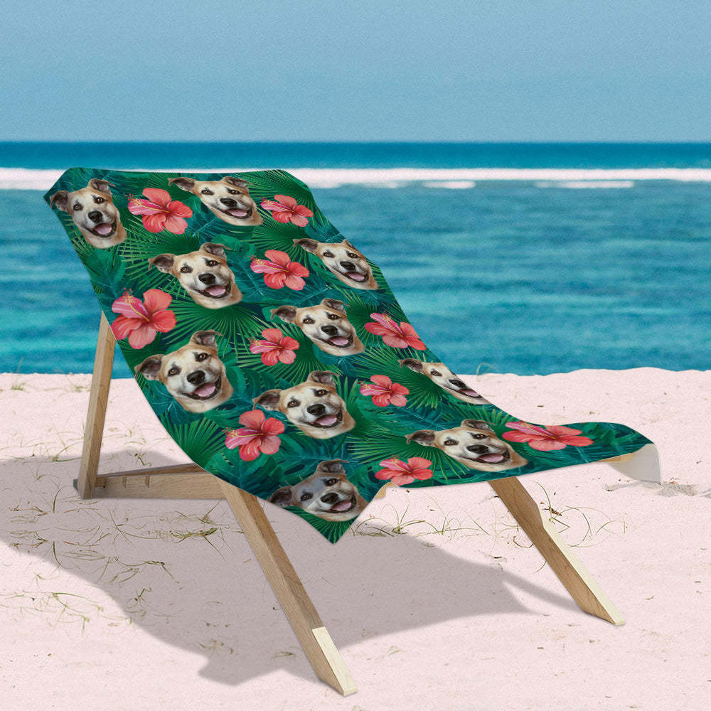 Personalisierbares Strandtuch für Strand Pool Party Individuelles Sommer Badetuch mit Foto Geschenk für Freunde