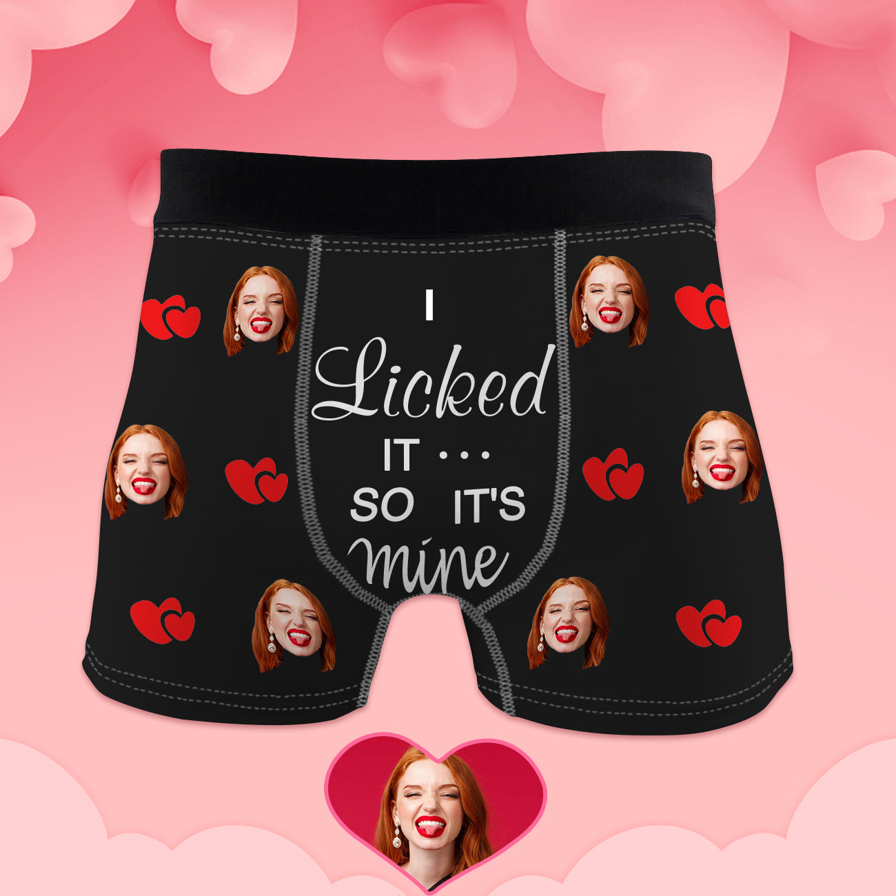 Geschenk für Freund Liebesgeschenk für Ehemann Herren Boxershorts mit Gesicht Personalisierte Geschenkidee