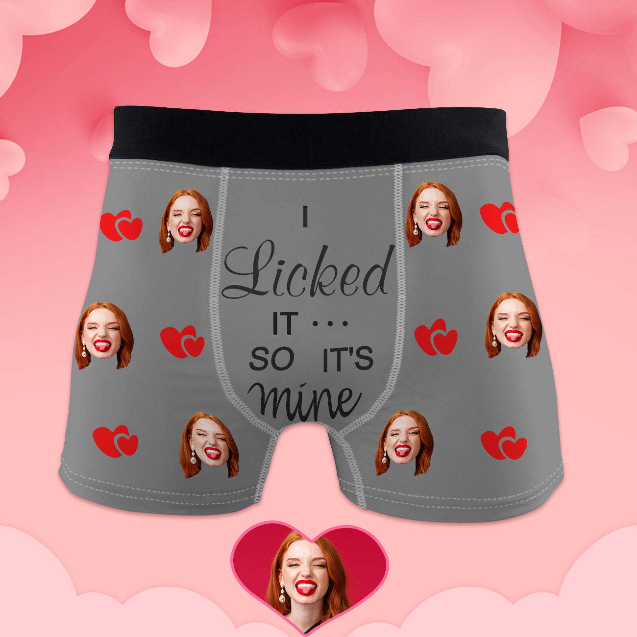 Geschenk für Freund Liebesgeschenk für Ehemann Herren Boxershorts mit Gesicht Personalisierte Geschenkidee
