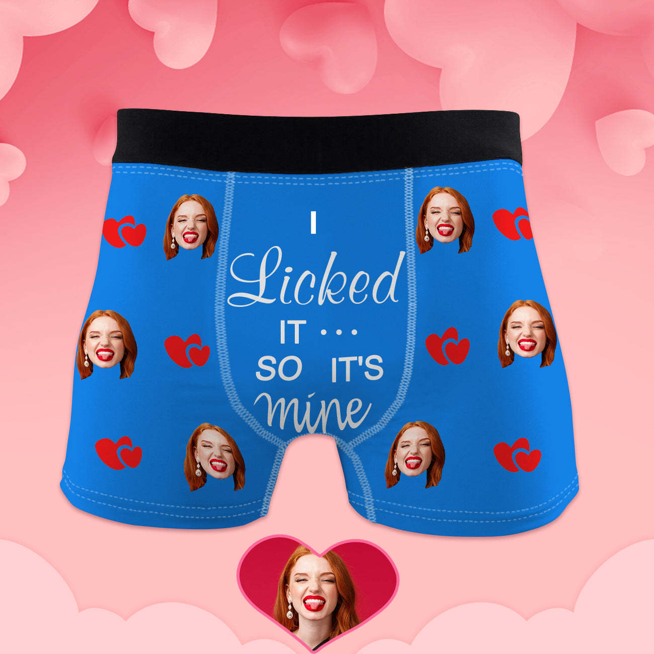 Geschenk für Freund Liebesgeschenk für Ehemann Herren Boxershorts mit Gesicht Personalisierte Geschenkidee