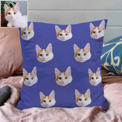 Personalisiertes Haustier Fotokissen Kissenbezug mit Gesicht Dekoratives Kuschelkissen Wurfkissen Weihnachtsgeschenk
