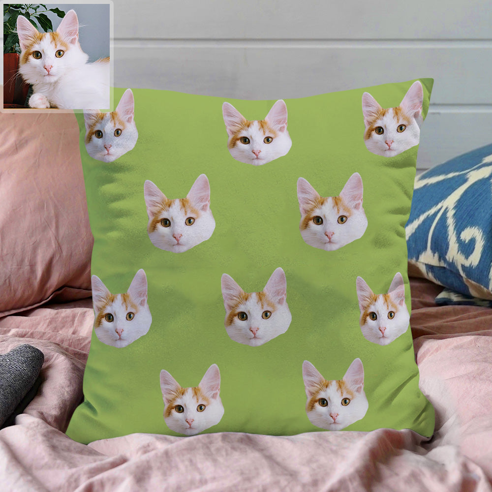 Personalisiertes Haustier Fotokissen Kissenbezug mit Gesicht Dekoratives Kuschelkissen Wurfkissen Weihnachtsgeschenk