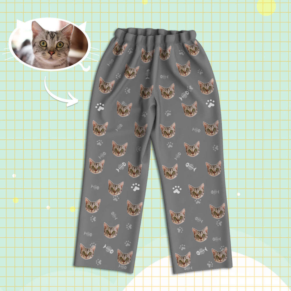 Personalisierte Schlafanzüge mit Katzen Gesicht Individuelle Katzen Foto Schlafanzüge Geschenk für Partner