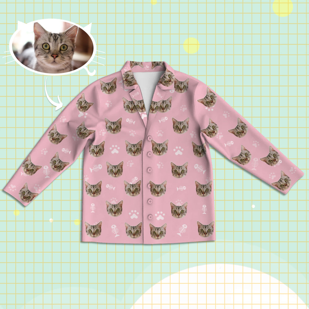 Personalisierte Schlafanzüge mit Katzen Gesicht Individuelle Katzen Foto Schlafanzüge Geschenk für Partner