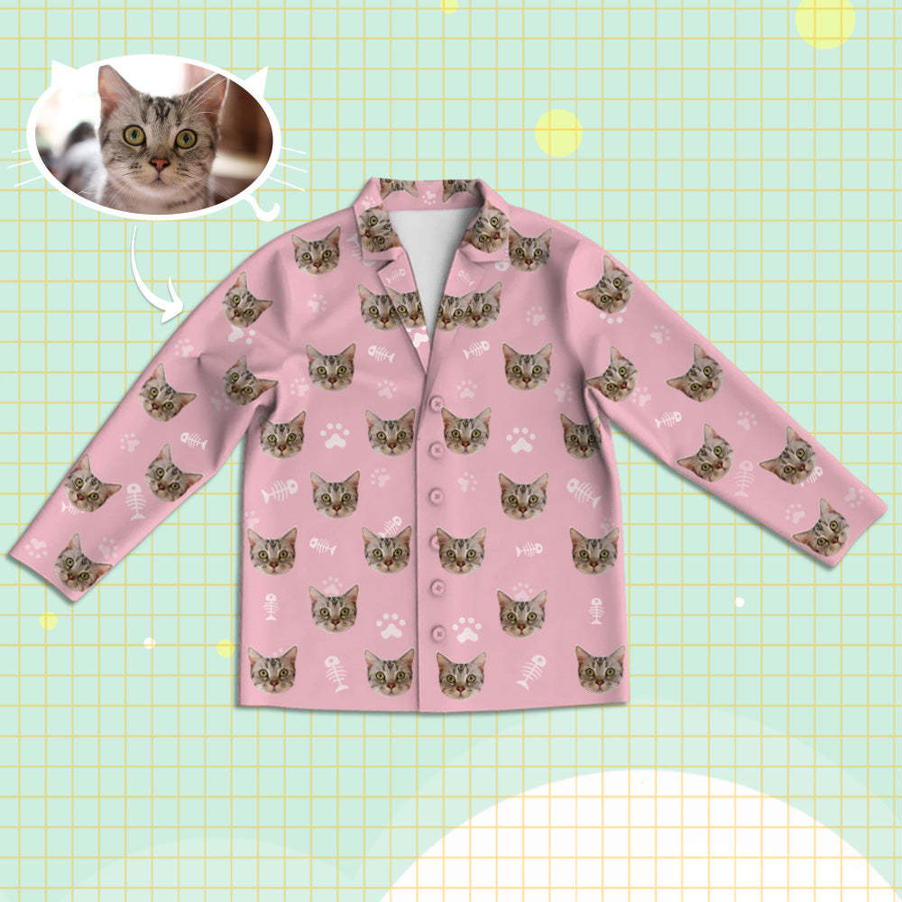 Personalisierte Schlafanzüge mit Katzen Gesicht Individuelle Katzen Foto Schlafanzüge Geschenk für Partner