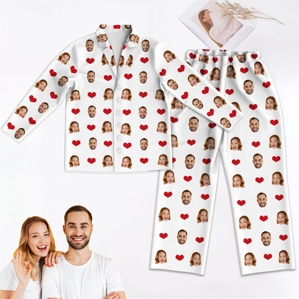 Personalisierte Schlafanzüge mit Gesicht Individuelle Schlafanzüge mit Foto Bequeme Nachtwäsche