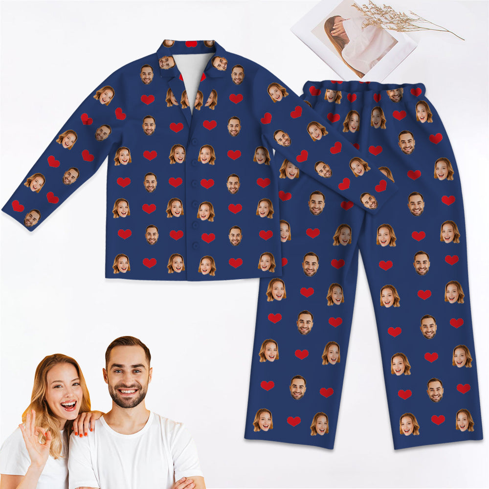 Personalisierte Schlafanzüge mit Gesicht Individuelle Schlafanzüge mit Foto Bequeme Nachtwäsche