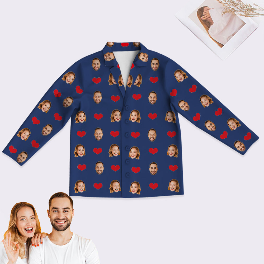 Personalisierte Schlafanzüge mit Gesicht Individuelle Schlafanzüge mit Foto Bequeme Nachtwäsche