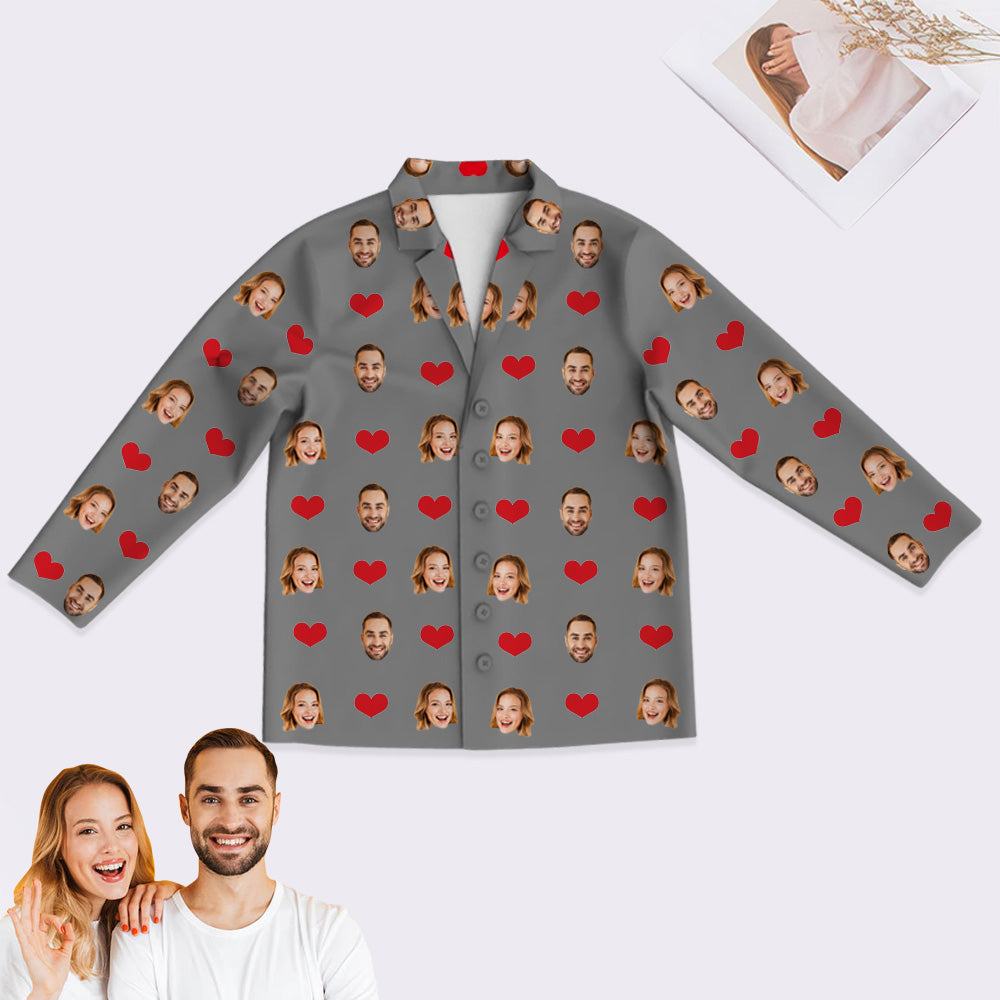 Personalisierte Schlafanzüge mit Gesicht Individuelle Schlafanzüge mit Foto Bequeme Nachtwäsche