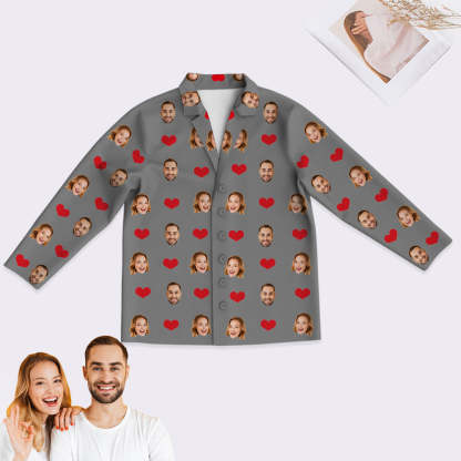 Personalisierte Schlafanzüge mit Gesicht Individuelle Schlafanzüge mit Foto Bequeme Nachtwäsche