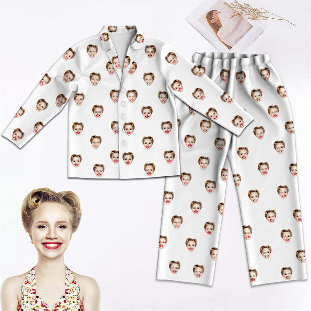 Personalisierter Schlafanzug mit Gesicht Individuelle Foto Schlafanzüge Herren Damen Schlafanzug Set Geschenk für Brautparty Geburtstag Jahrestag