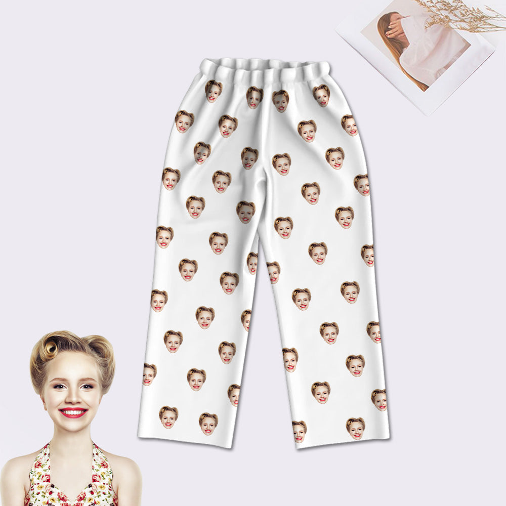 Personalisierter Schlafanzug mit Gesicht Individuelle Foto Schlafanzüge Herren Damen Schlafanzug Set Geschenk für Brautparty Geburtstag Jahrestag