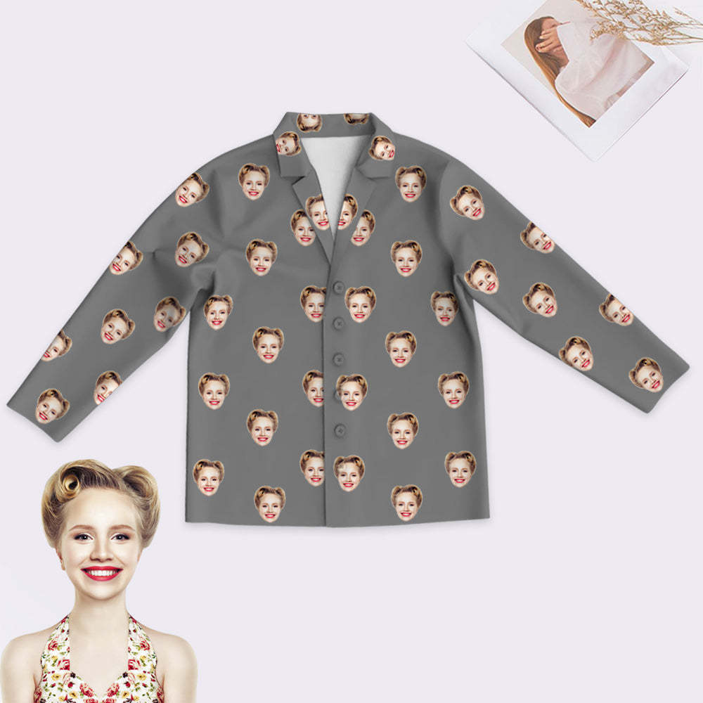 Personalisierter Schlafanzug mit Gesicht Individuelle Foto Schlafanzüge Herren Damen Schlafanzug Set Geschenk für Brautparty Geburtstag Jahrestag