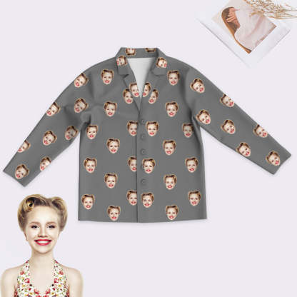 Personalisierter Schlafanzug mit Gesicht Individuelle Foto Schlafanzüge Herren Damen Schlafanzug Set Geschenk für Brautparty Geburtstag Jahrestag