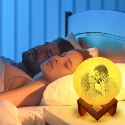 Personalisierte Mondlampe mit Foto 3D Gravierte Mondlicht