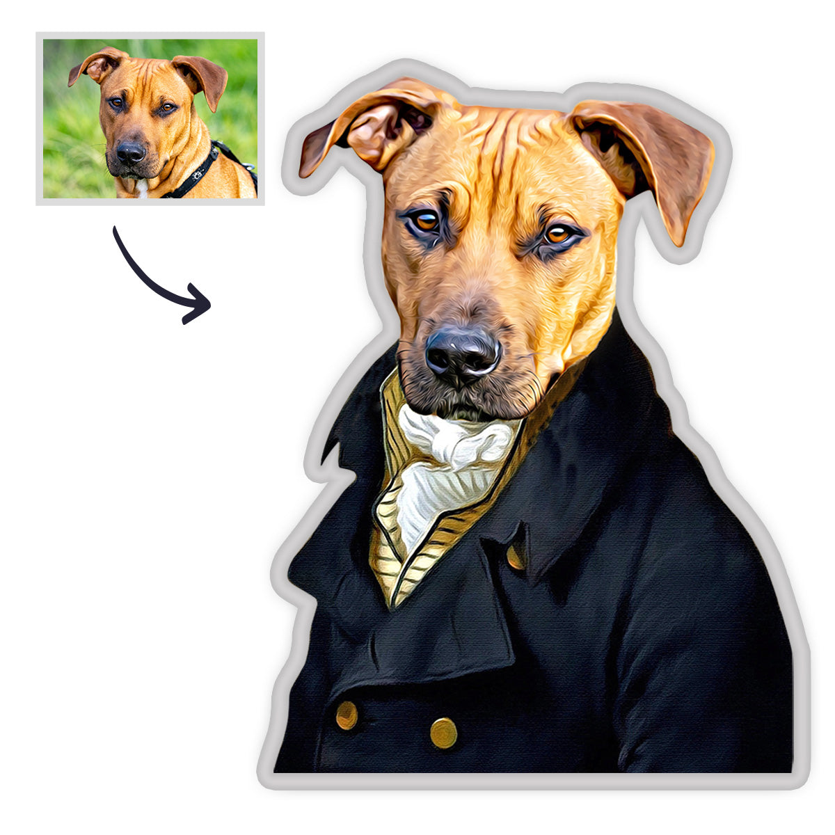 Individuelles Haustier Porträt Kissen Personalisiertes MiniMe Kissen Allgemeines Haustier Körperkissen