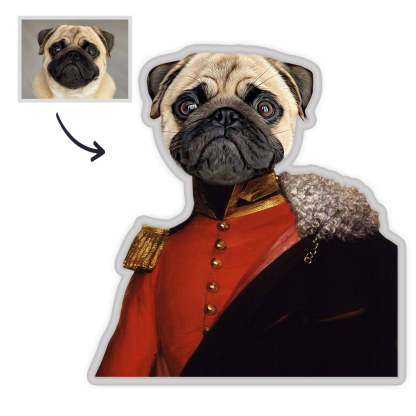 Personalisiertes Haustier Portrait Kissen Individuelles MiniMe Kissen Royal King Haustier Gesicht Kissen Einzigartiges Heimdekoration Geschenk