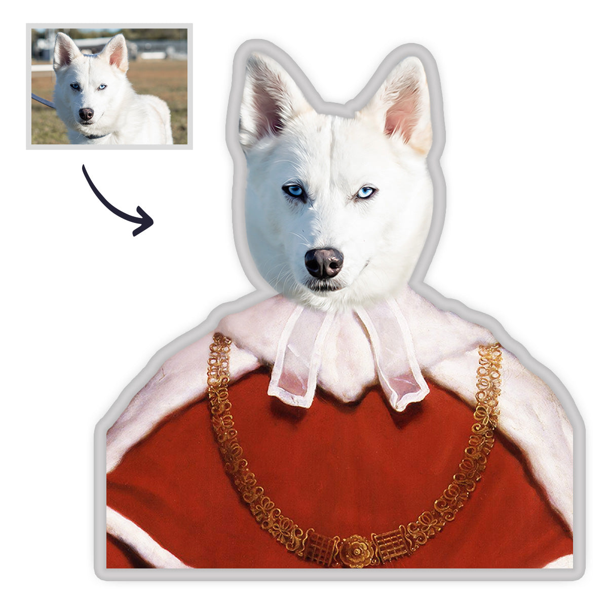 Personalisiertes Haustier Portrait Kissen Individuelles MiniMe Kissen 