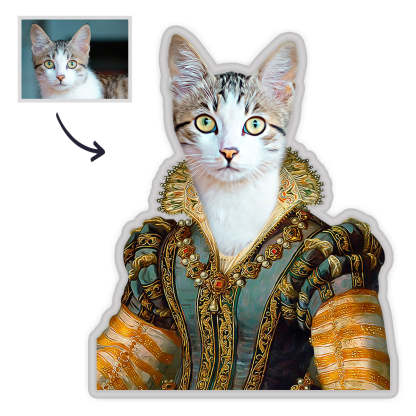 Personalisiertes Haustier Portrait Kissen Individuelles MiniMe Kissen Royal King Haustier Gesicht Kissen Einzigartiges Heimdekoration Geschenk