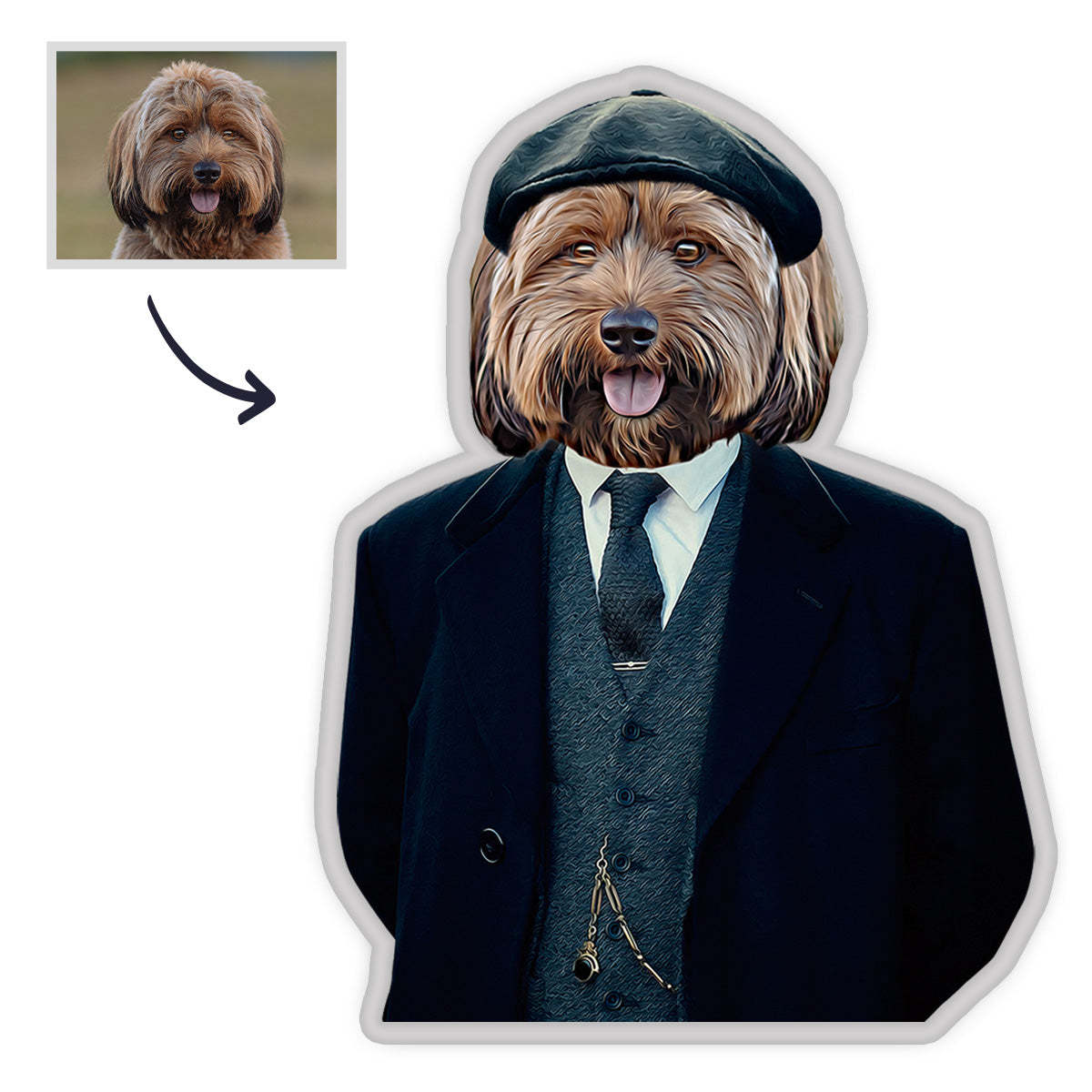 Individuelles Haustier Porträt Kissen Personalisiertes MiniMe Kissen Allgemeines Haustier Körperkissen