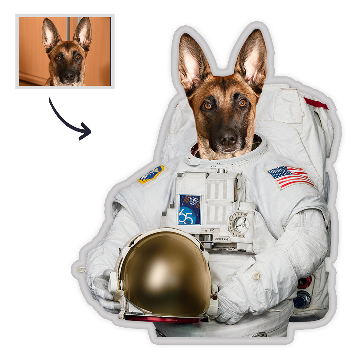 Haustier MiniMe Kissen Allgemeines Haustier Portrait Kissen Royal Queen Haustier Körperpuppen Kissen Gesichtskissen Einzigartiges Geschenk