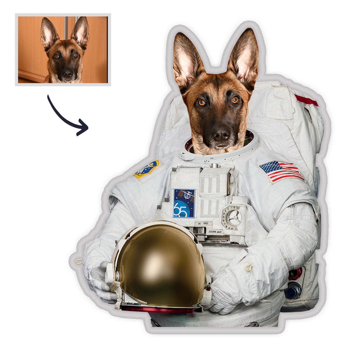 Haustier MiniMe Kissen Allgemeines Haustier Portrait Kissen Royal Queen Haustier Körperpuppen Kissen Gesichtskissen Einzigartiges Geschenk