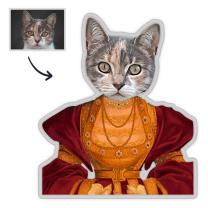 Haustier Porträt Kissen Königin Haustier MiniMe Kissen Königliches Haustier Körperkissen Gesichtskissen